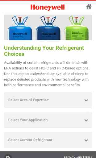 Refrigerant Selection Tool 1