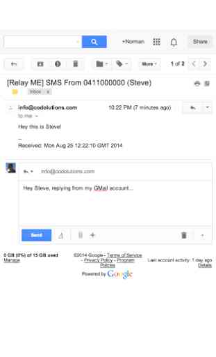Relay ME, SMS via Email 2