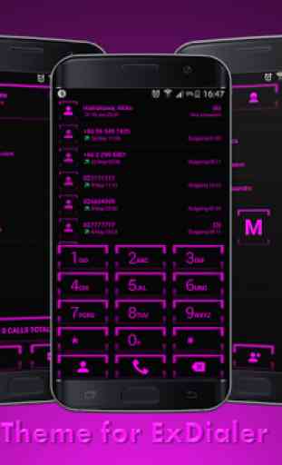 Theme for ExDialer Neon Purple 1