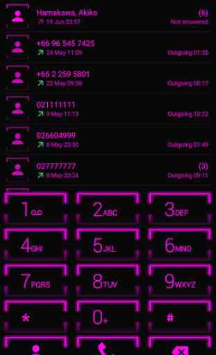 Theme for ExDialer Neon Purple 2