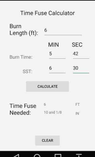 Time Fuse Calculator (EOD) 2