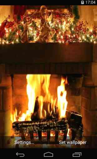 Christmas Fireplace Video LWP 1
