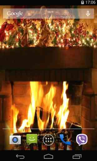 Christmas Fireplace Video LWP 2