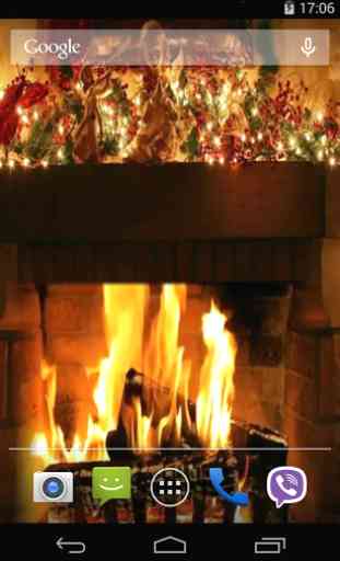 Christmas Fireplace Video LWP 3