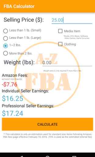 FBACalculator - Sell on Amazon 1