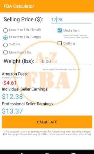 FBACalculator - Sell on Amazon 2
