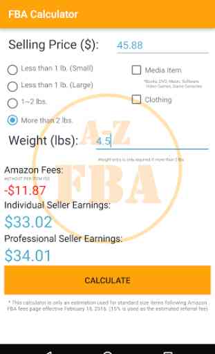 FBACalculator - Sell on Amazon 4
