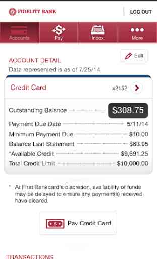 Fidelity Bank Credit Card 2