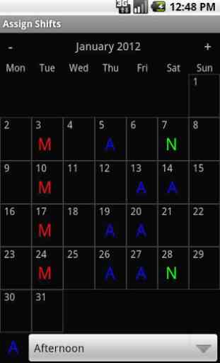 Shift Calendar 1