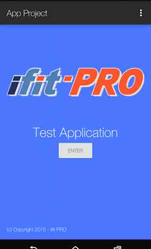 Test Application - ifit-PRO v1 1