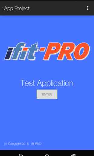 Test Application - ifit-PRO v2 1