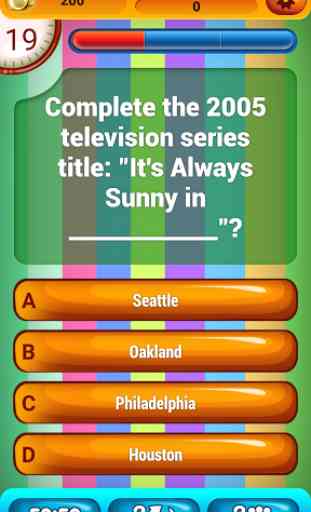 TV Shows Fun Trivia Quiz Game 2