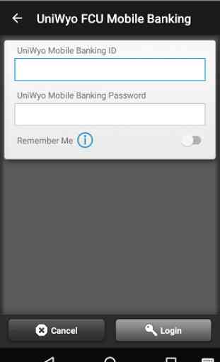 UniWyo FCU Mobile Banking 2