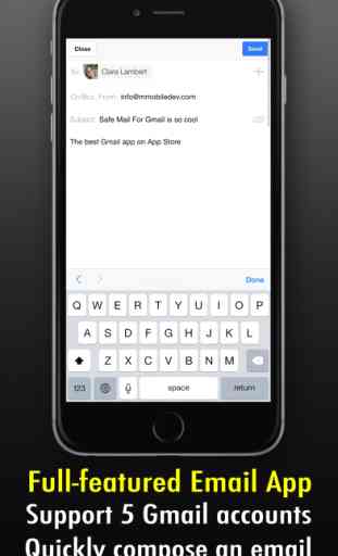 Safe Mail for Gmail Free : secure and easy email mobile app with Touch ID to access multiple Gmail and Google Apps inbox accounts 4