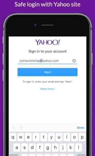 Safe Mail for Yahoo Mail Free - secure and easy email mobile app with passcode 4