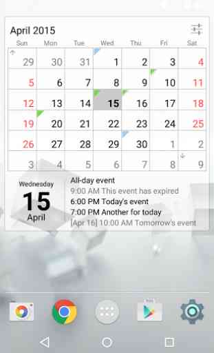 Calendar Widget: Month+Agenda 2