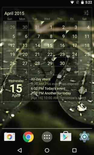 Calendar Widget: Month+Agenda 3