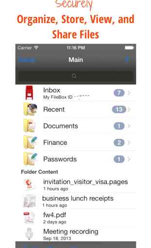 Secure Filebox Encrypted File Manager Free 1