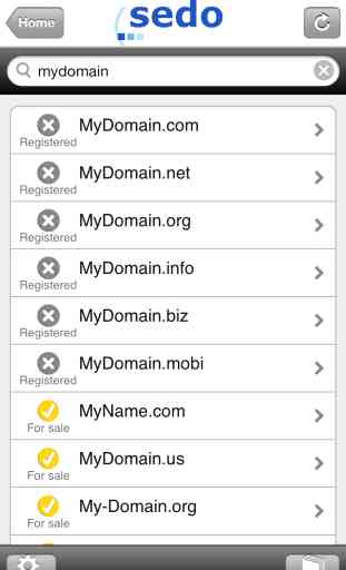 Sedo's Domain Search App 2
