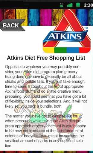 Atkins Diet Free Shopping List 4