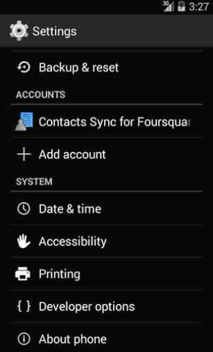 Contacts Sync for Foursquare 3