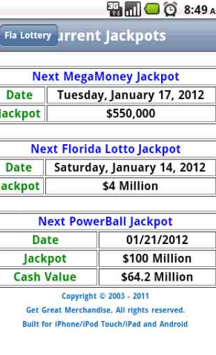 Florida Lottery Results 3