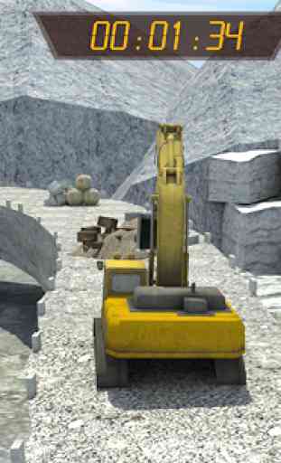 Hill Excavator Mining Truck 3D 4