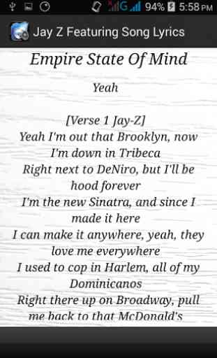 Jay Z Featuring Song Lyrics 2