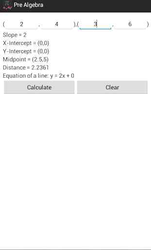 Pre-Algebra Calculator 4