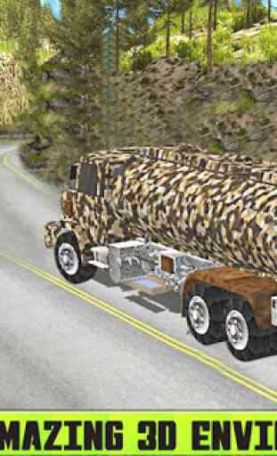 Army Oil Truck 3D 2