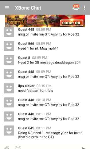 Chat for Destiny Team Finder 2
