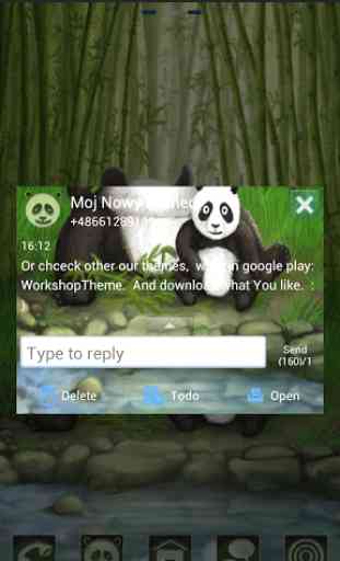 GO SMS Pro Theme Panda 4