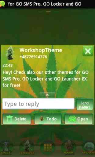 GO SMS Theme WEED GANJA 3