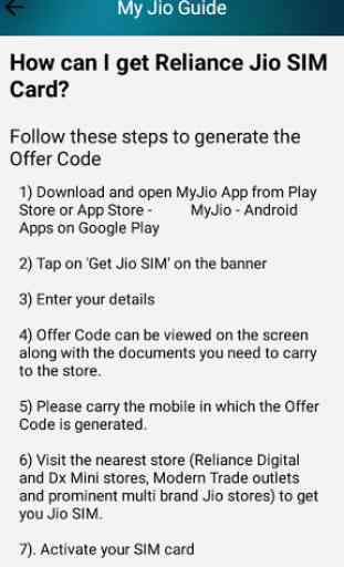 Guide for MyJio 2