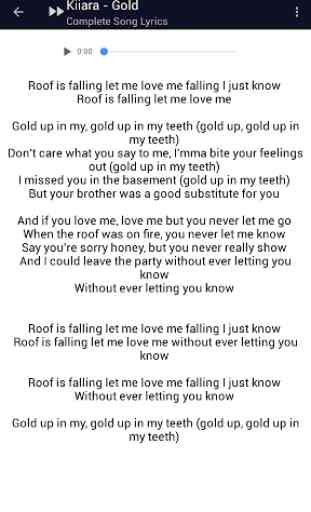 Kiiara Gold Song Lyrics 2