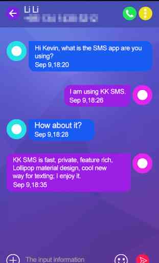 KK SMS Purple Theme 2