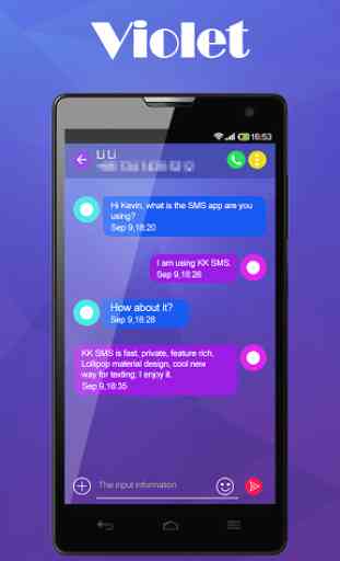 KK SMS Purple Theme 4