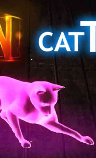 Neon Cat Tom Hologram 1