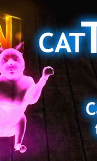 Neon Cat Tom Hologram 3