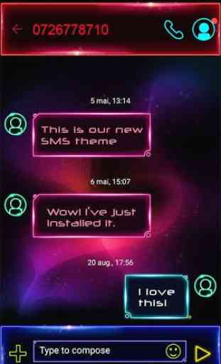 Neon Colors GO SMS 2