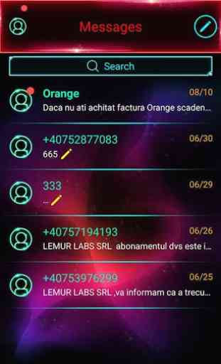 Neon Colors GO SMS 4