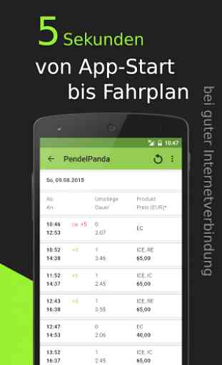 Pendel Panda Timetable 2