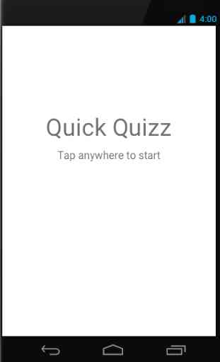 Quick Quizz 1
