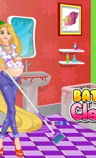Rapunzel Bathroom Cleaning 3