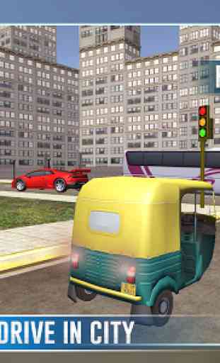 Tuk Tuk Rickshaw City Drive 3D 4
