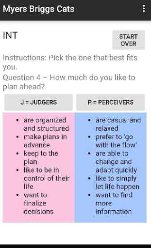 4 question Myers Briggs test 2