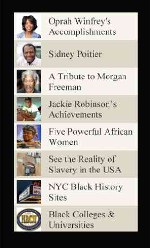 African American Lists 1