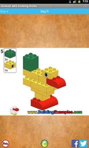 Animals with building bricks 3