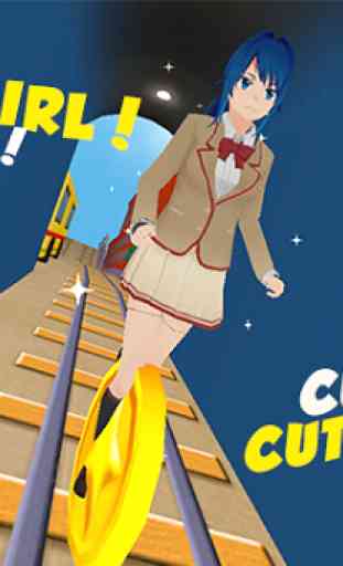 Anime Girl Subway Train Run 3