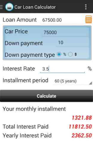 Car Loan Calculator (Malaysia) 2